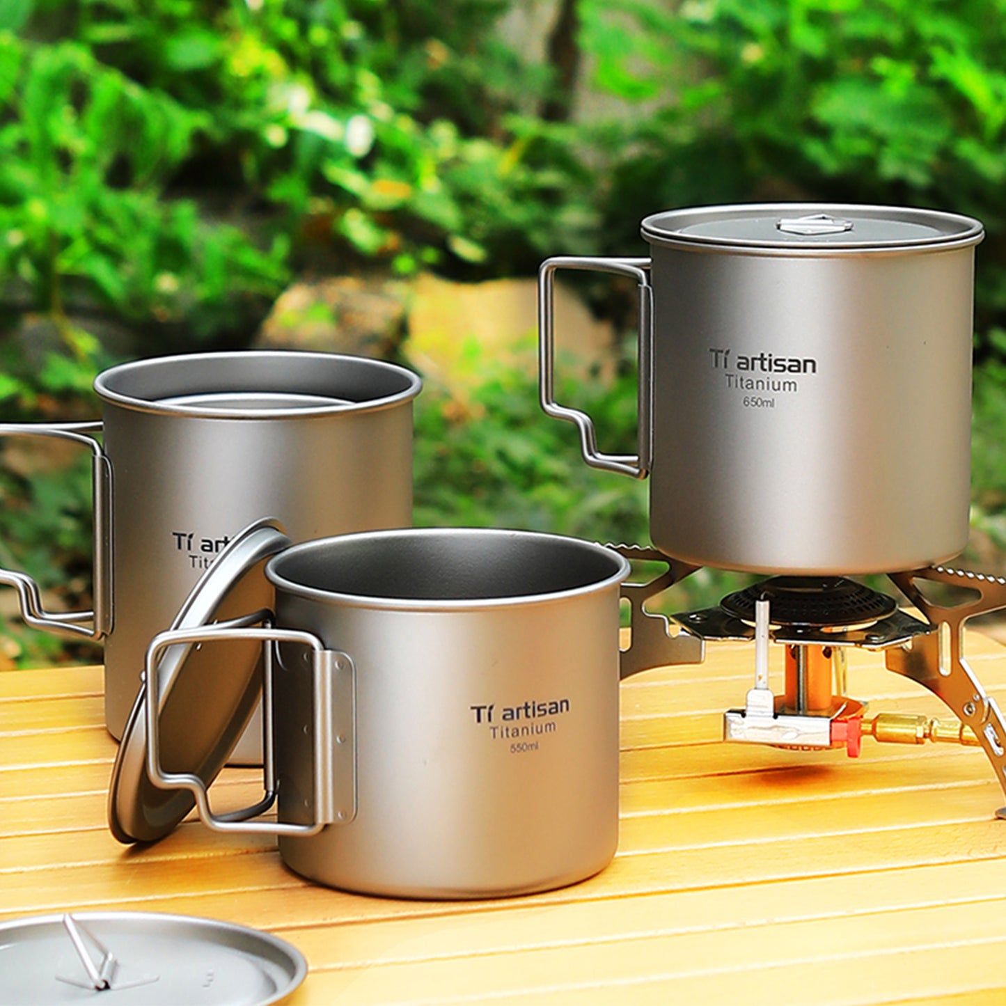 Pure Titanium Outdoor Cup, Portable Camping High-Hardness Coffee Mug