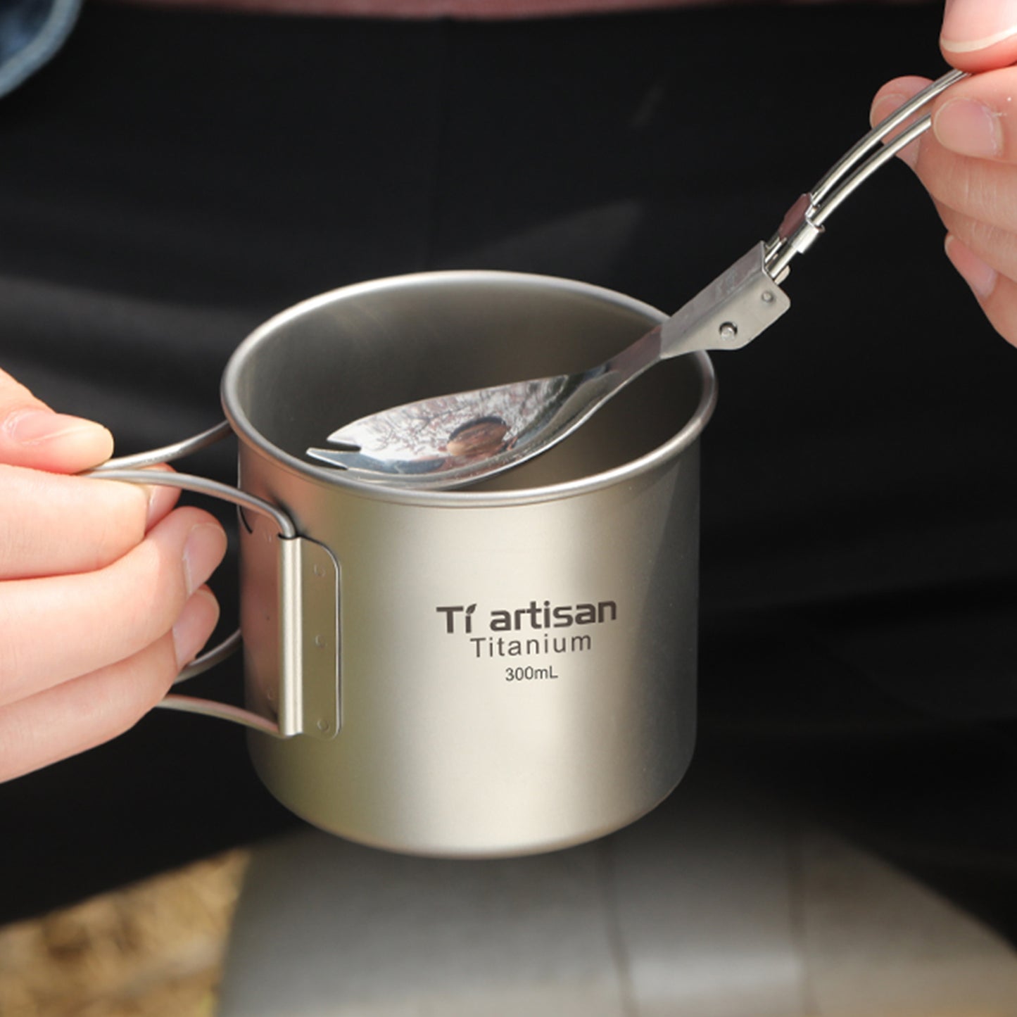 Pure Titanium Outdoor Cup, Portable Camping High-Hardness Coffee Mug