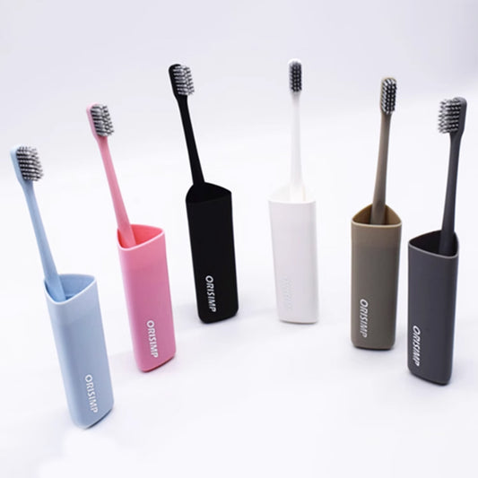 Professional Travel Case Ultra-Soft Bristle Toothbrush, Portable Travel Toothbrush