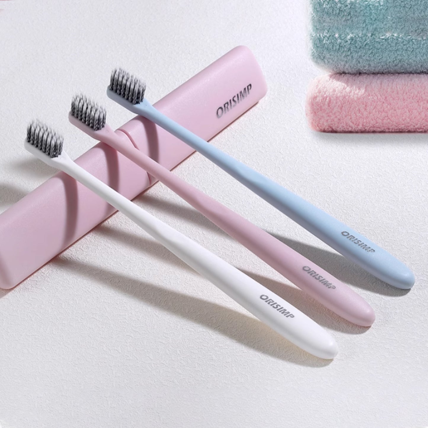 Professional Travel Case Ultra-Soft Bristle Toothbrush, Portable Travel Toothbrush