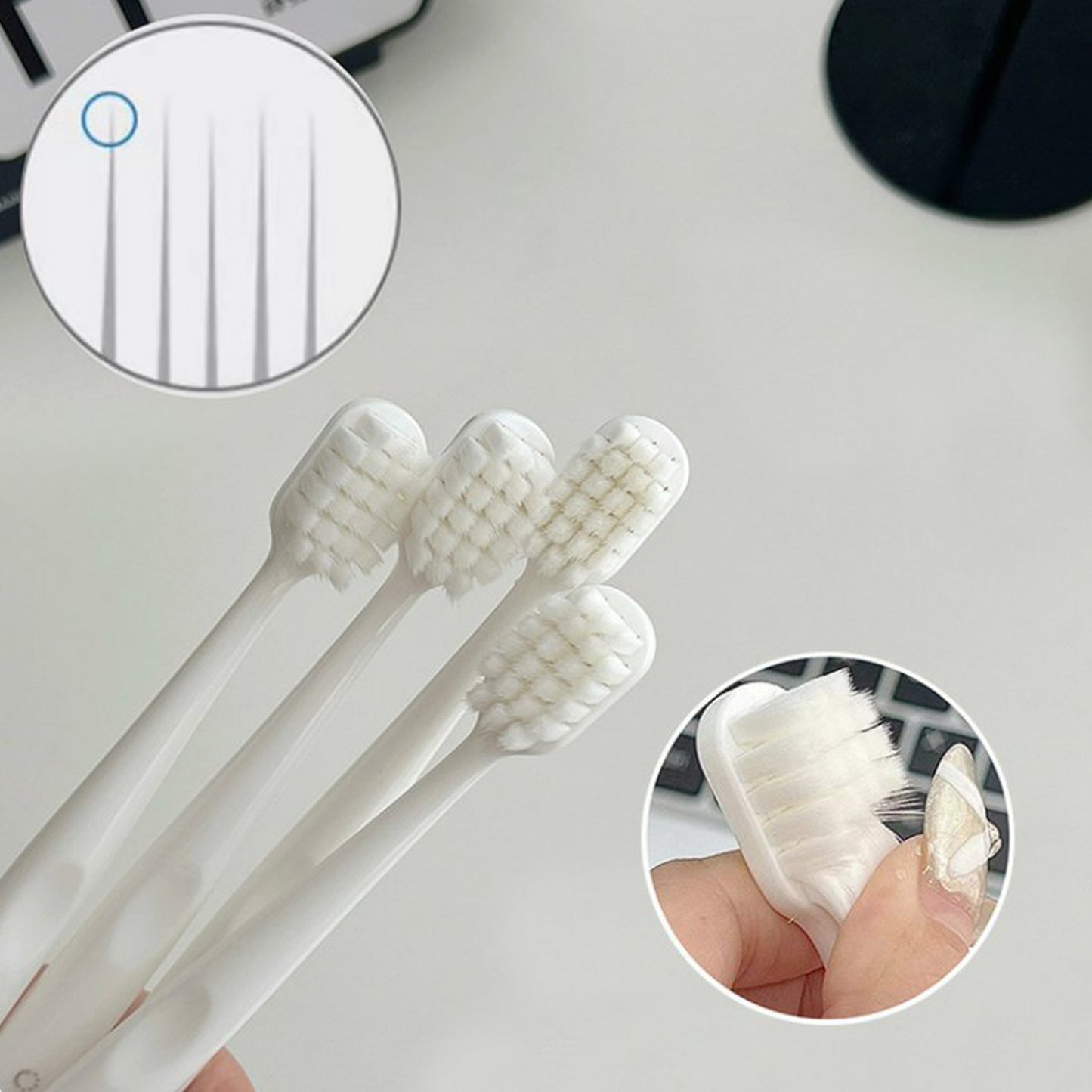 High-End Adult Wide-Head High-Density Soft Bristle Toothbrush, Medical-Grade Gum Care