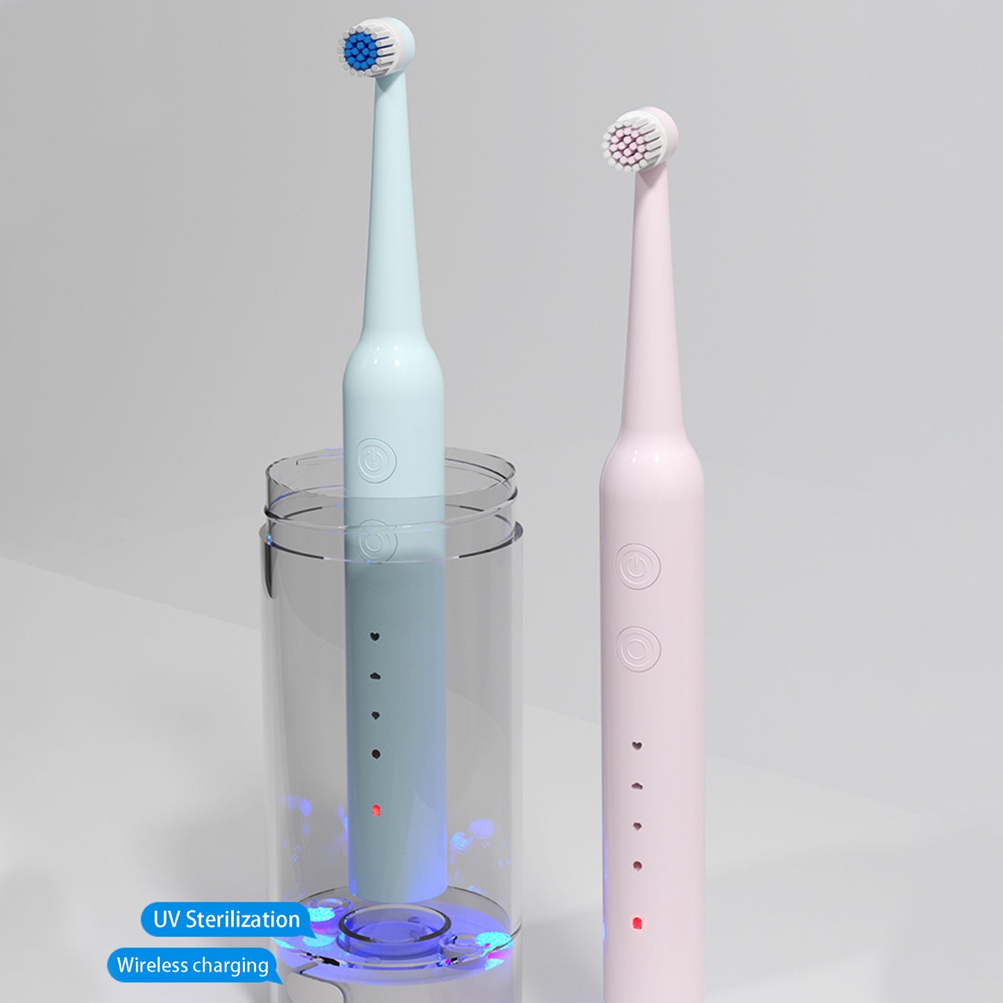 High-End Horizontal Vibration Rotating Electric Toothbrush, Round Head Soft Bristles for Gum Massage