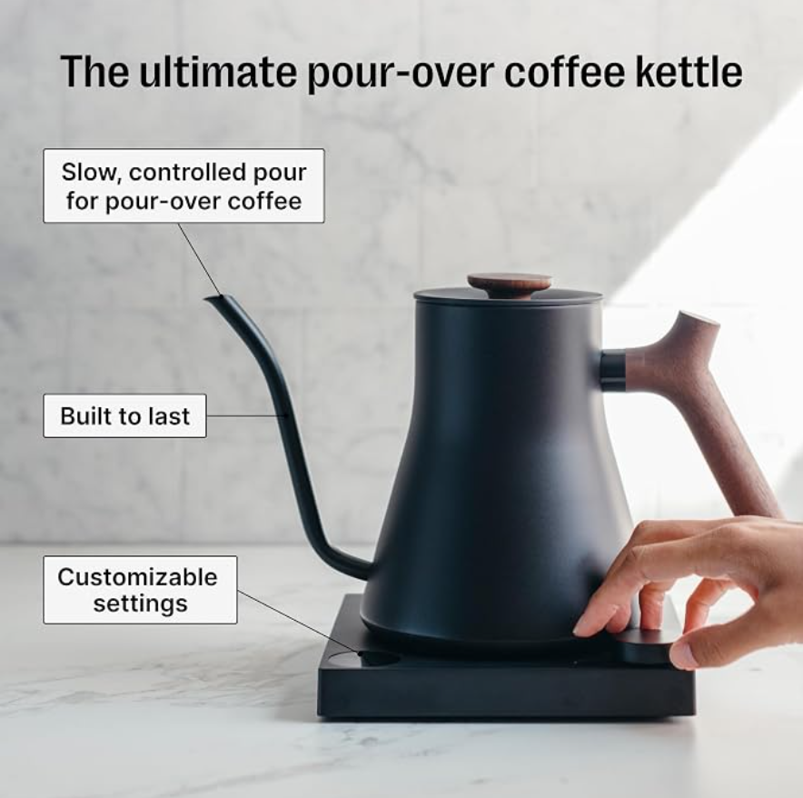 Gooseneck Electric Kettle for Pour-Over Coffee and Tea